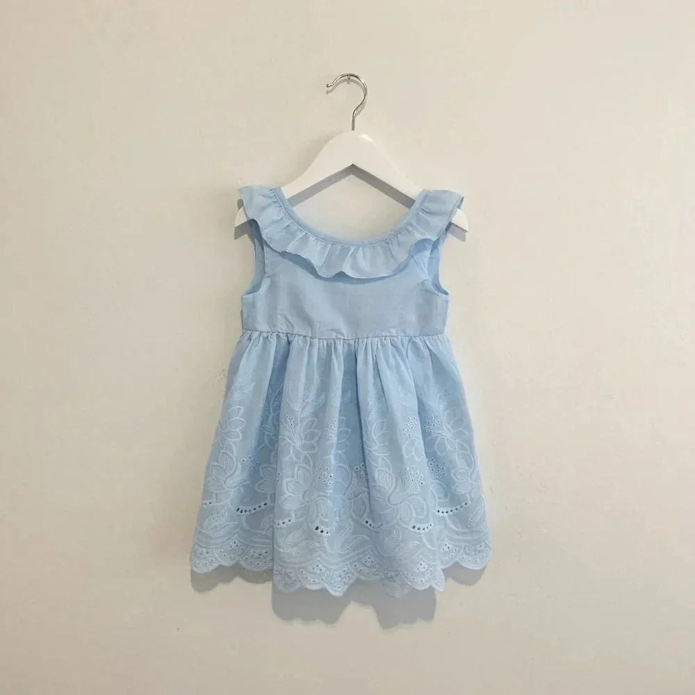 NWT Pretty Girls Sun Dress Eyelet Lace Embroidery Bohemian Spring & Summer 2T
